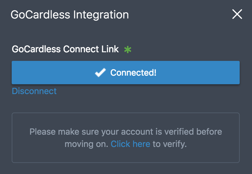 gocardless connected