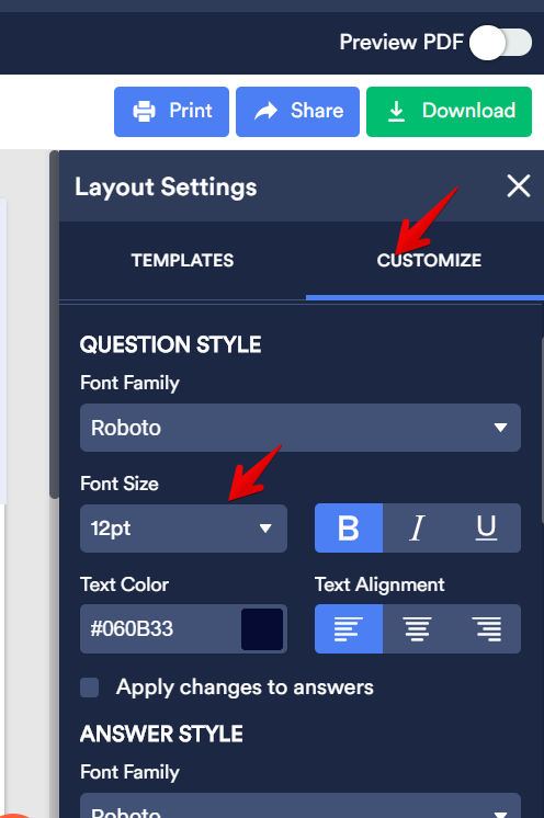 How to increase the font size of labels in the fillable PDF form? Image 1 Screenshot 20