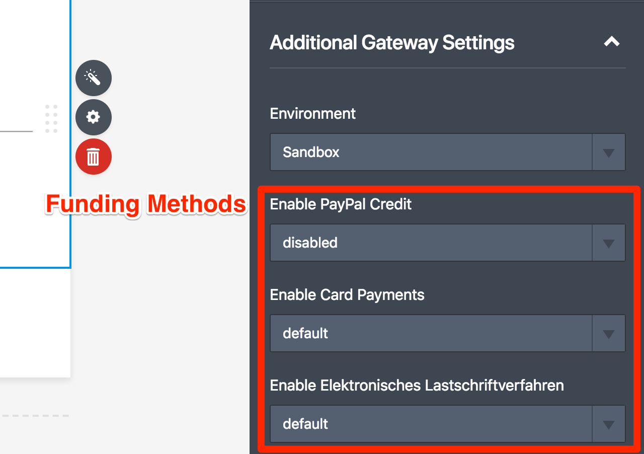 PayPal Checkout Funding Methods