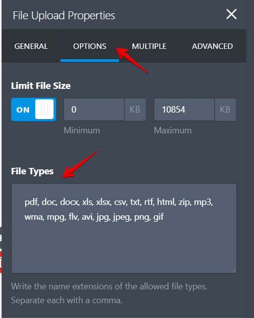 How can I set the file type for ftp to be a CSV file? Image 1 Screenshot 20