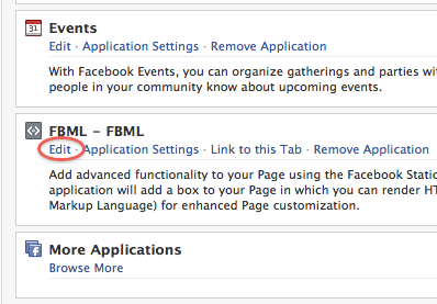 FBML Application Already Installed