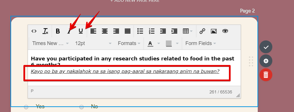 How to italize and underline questions? Image 1 Screenshot 20