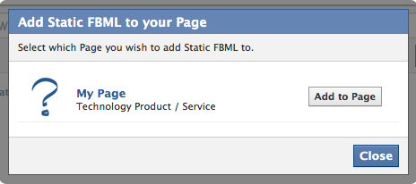 Add FBML Application