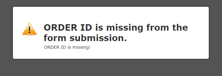 Order ID is missing when form is submitted Image 1 Screenshot 30