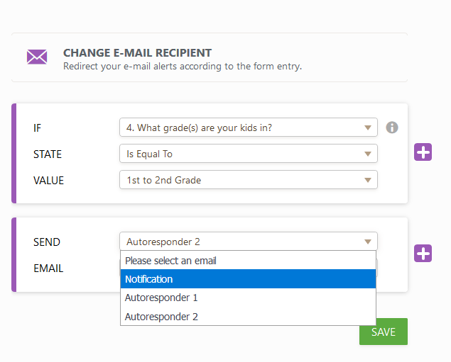 Can I change which autoresponder email a user gets depending? Image 1 Screenshot 20