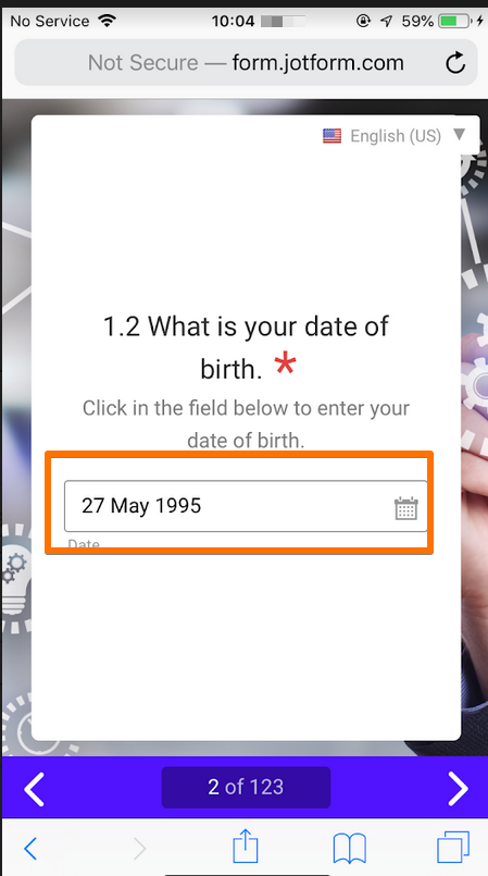 Issue with datepicker field format in Card Form Image 1 Screenshot 41