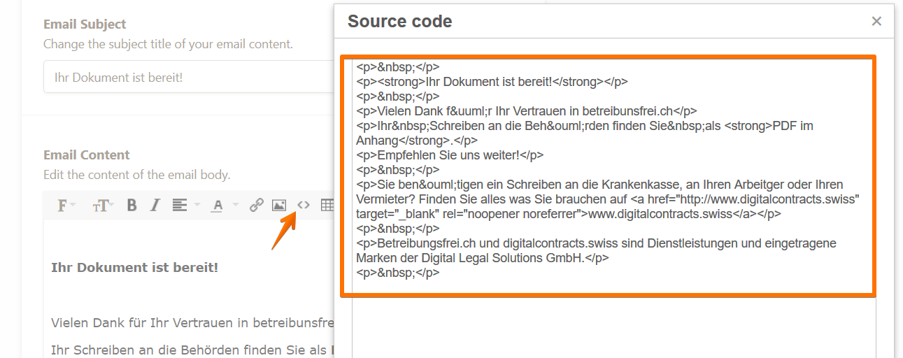 How can I change the background color of response emails to white?