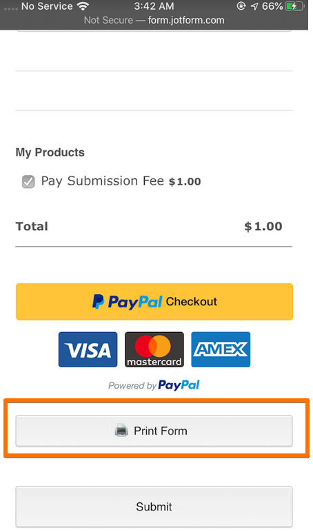 How do I put the print button above the Paypal Payment option? Image 1 Screenshot 20