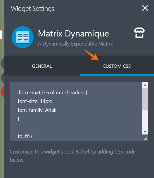 How Can I Change The Color Font And Font Size Of The Column Headers Within Matrix Dynamique