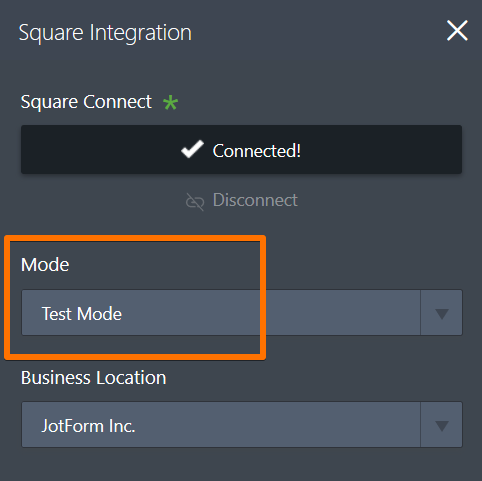 Test form on Square