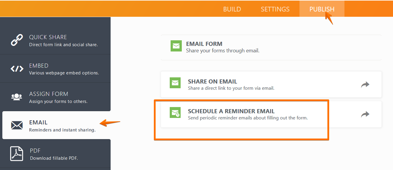 Can I send automated reminder emails to clients to fill in a form?