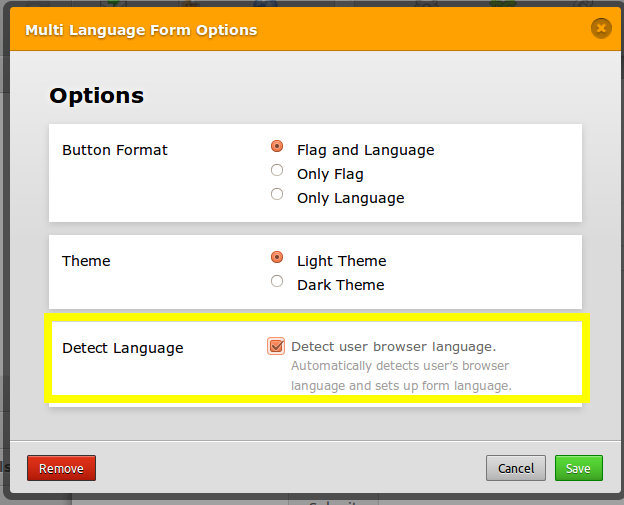 JotForm Language detection doesnt work when browser language is different from jotform Image 1 Screenshot 20