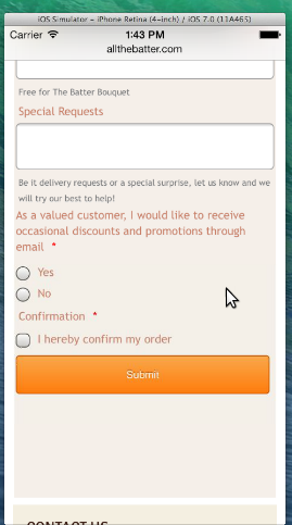 My form cannot be fully seen (the bottom part and submit button is missing).
Image-1