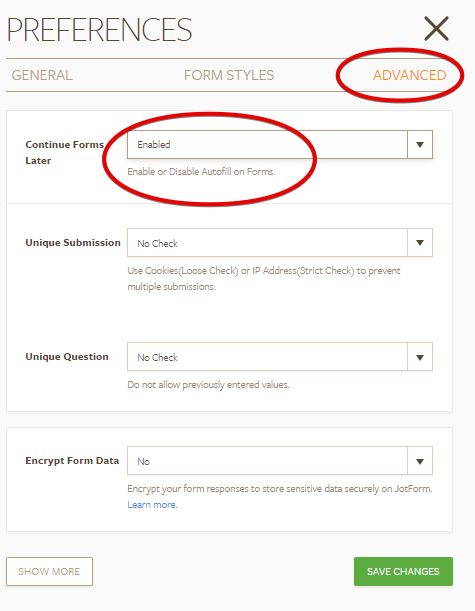 How to enable users to continue the forms to complete later? Image 1 Screenshot 20