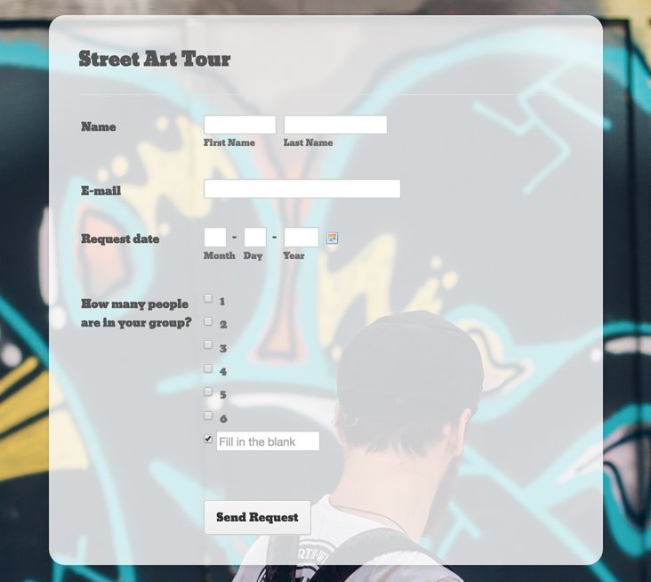 A sample form with Other option