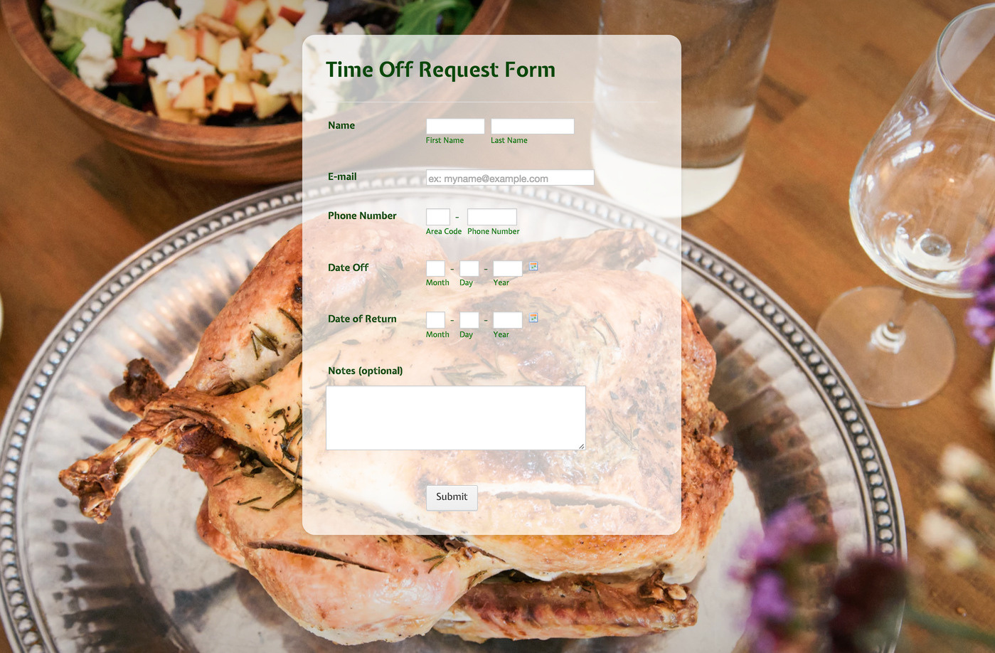Among The Many Things We're Thankful For? Turkey-Themed Forms Image-5