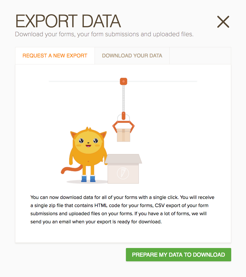 To export more data
