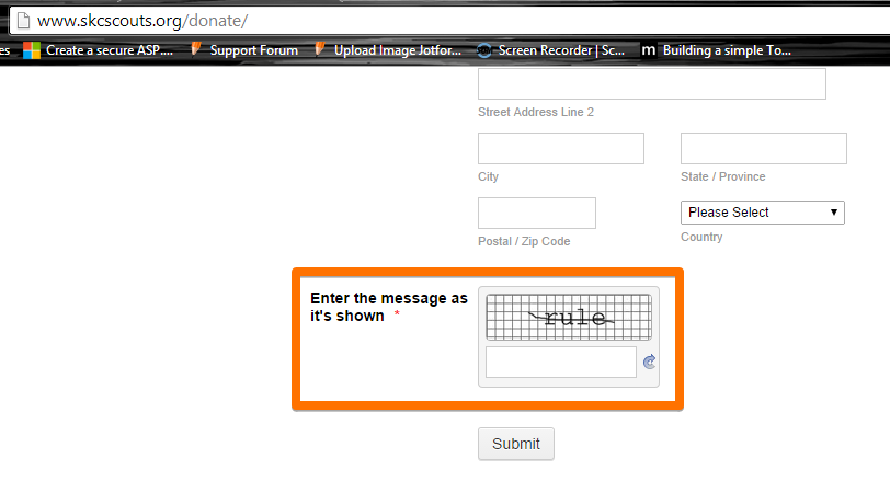 We are having technical difficulties with our forms security word box Image 1 Screenshot 20