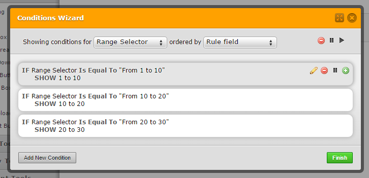 Is it possible to use conditions to set a specific numeric range that a user can pick? Image 1 Screenshot 20