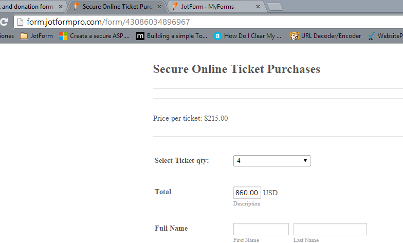 Ticket and donation form with calculations and integration to with paypal standard Image 2 Screenshot 41