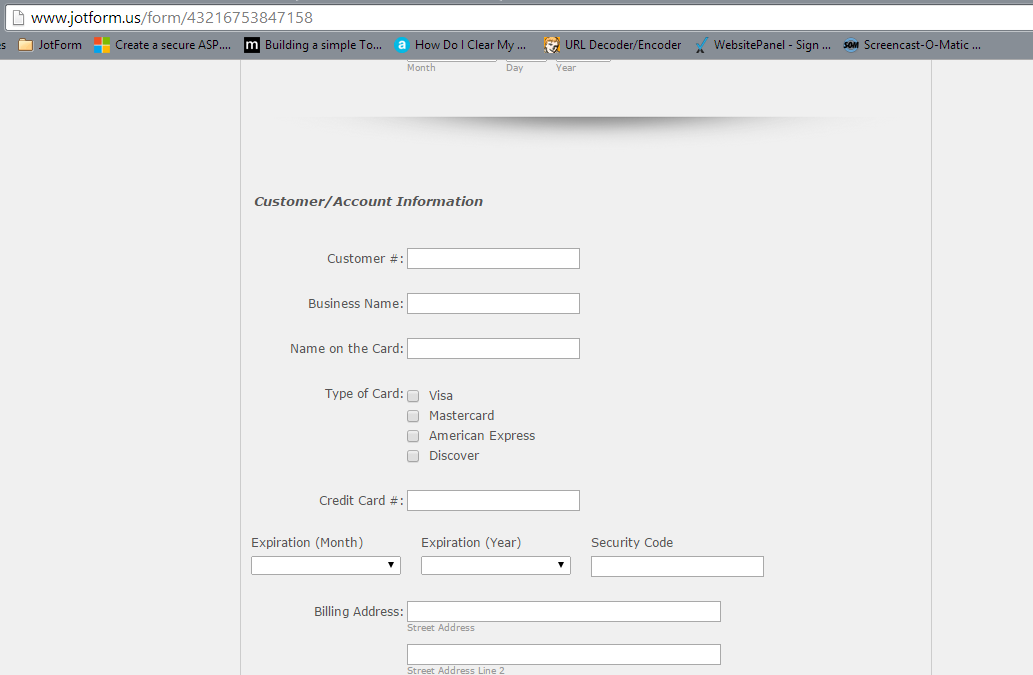 Can I collect credit card infomation through Forms? Image 1 Screenshot 20