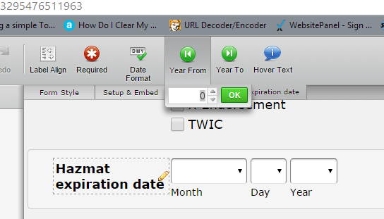 Not being able to change the year from and year to values on a date picker Image 1 Screenshot 40